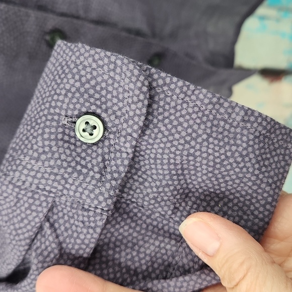 Eddie Bauer Long Sleeve Button Down Packable Shirt in grape - Picture 3 of 7